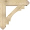 Ekena Millwork Merced Arts and Crafts Rough Sawn Bracket w/ Offset Brace, Douglas Fir, 8"W x 32"D x 32"H BKT0806X32X32MRC03RDF - alternate 3